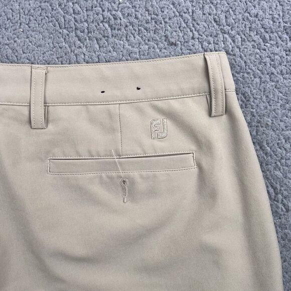 Footjoy Mens Golf Pants‎ 36X30 Beige Stretch Flat Front Chino Performance - Picture 9 of 9